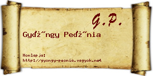 Gyöngy Peónia névjegykártya